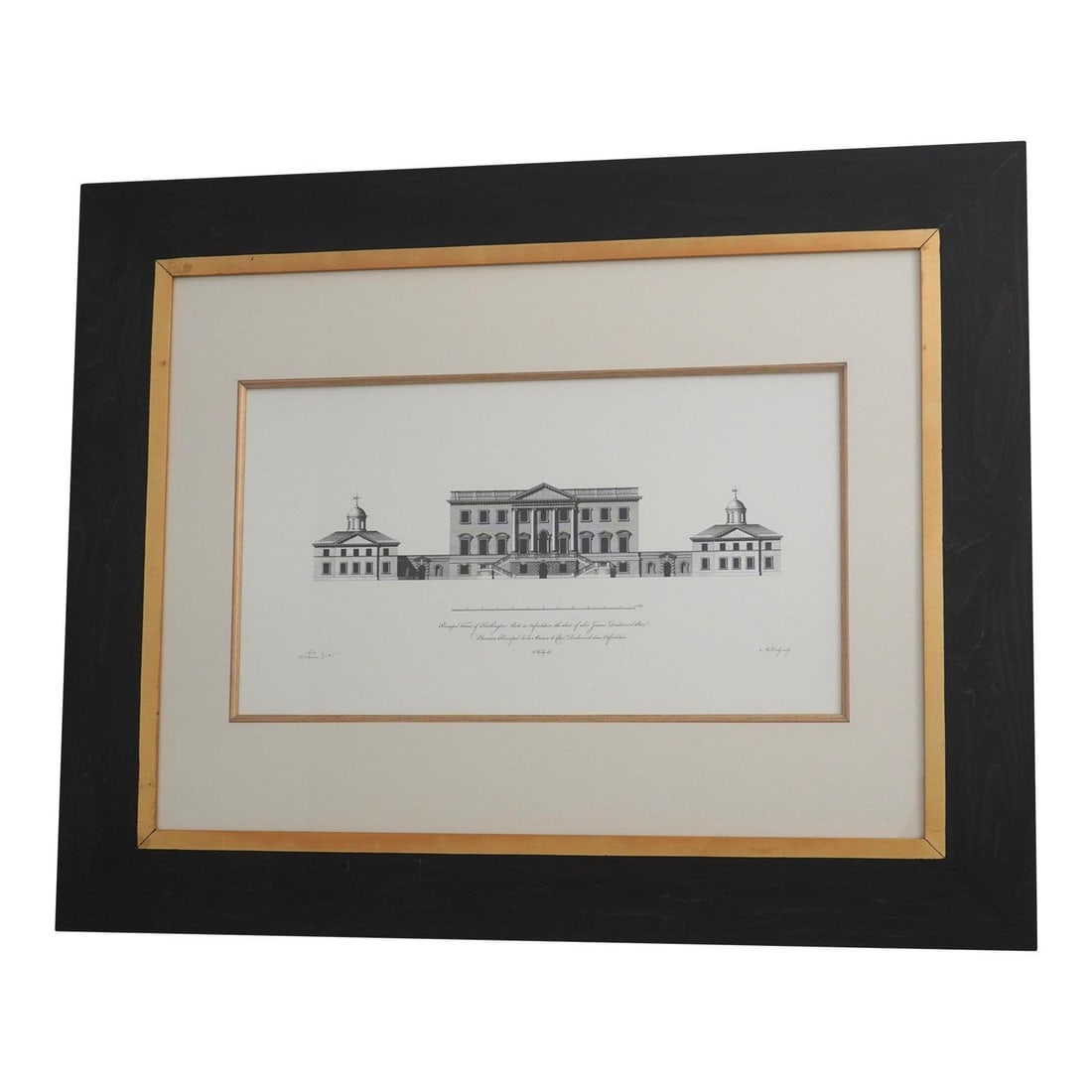 Gold Detailed Wood Frame Architectural Print (1 of 10)