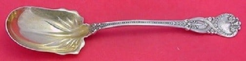 Tiffany & Co. Saint James Sterling Silver Salad Serving Spoon Goldwash 10": Tiffany & Co. Saint James Sterling Silver Salad Serving Spoon Goldwash 10" This exquisite salad serving spoon by Tiffany & Co. features the elegant Saint James pattern, crafted from sterling silver wi