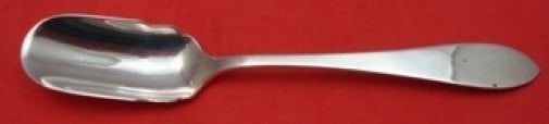 Porter Blanchard Pointed Sterling Silver Cheese Scoop 6 1/2 in: Porter Blanchard Pointed Sterling Silver Cheese Scoop 6 1/2 in Sterling silver cheese scoop in the Pointed pattern by Porter Blanchard. This serving piece measures 6 1/2 inches and is in excellent pre