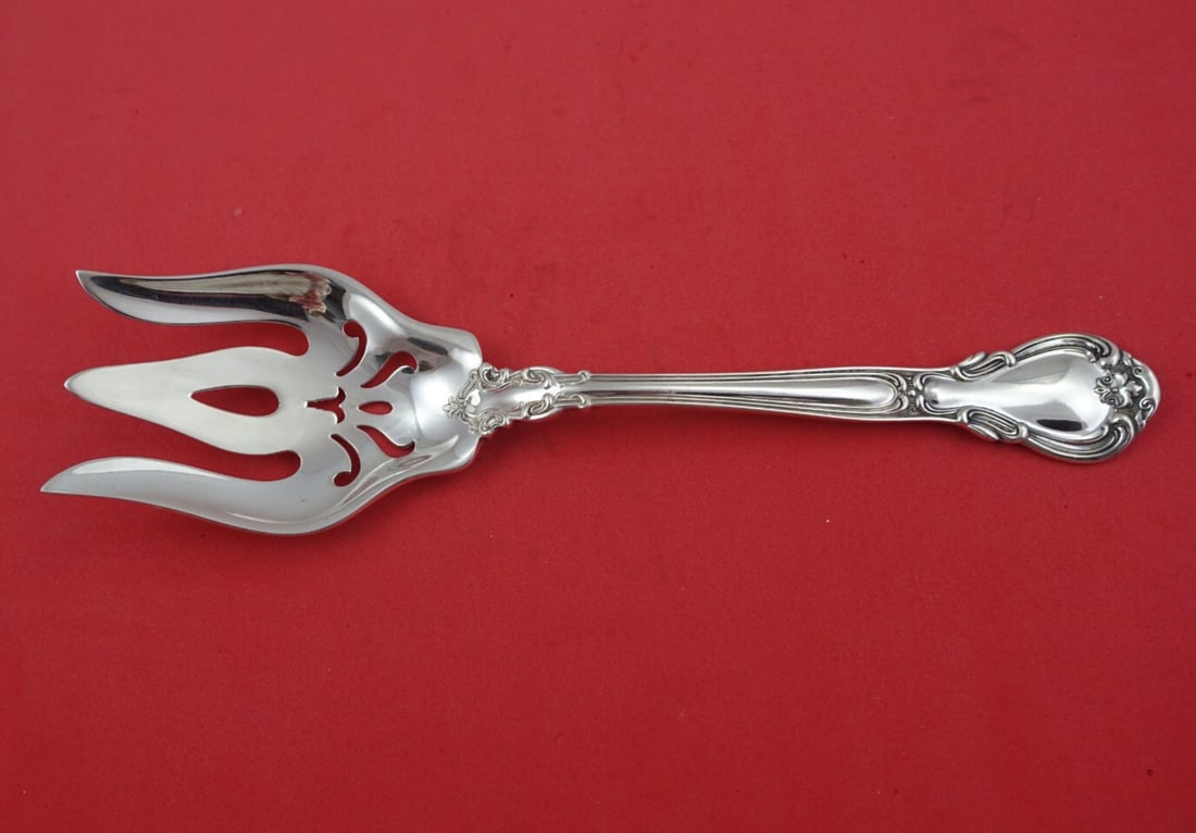 Gorham Chantilly Sterling Silver Salad Serving Fork 8 7/8": Gorham Chantilly Sterling Silver Salad Serving Fork 8 7/8" Elevate your dining experience with this exquisite Chantilly Sterling Silver Salad Serving Fork by Gorham. Crafted from high-quality sterling