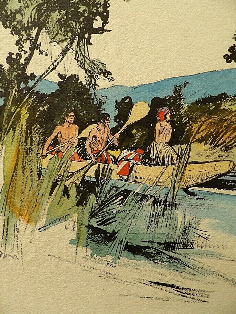 Joseph L Kraemer watercolor illustration painting Lets Go Nutting 21 x 24 (1 of 7)