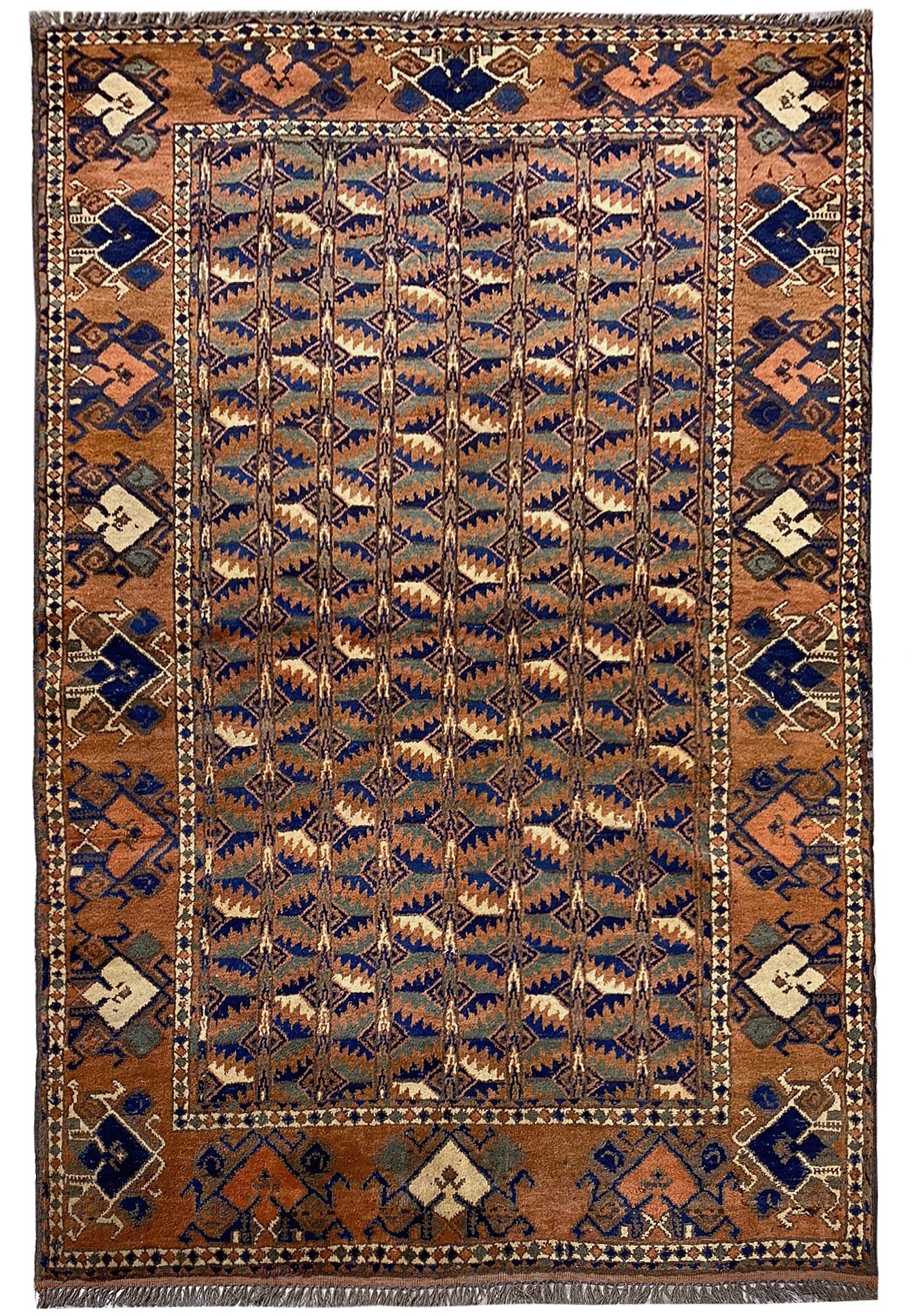 4 x 6 Afghan Herat Tribal Rug Handmade Wool Dark Blue Geometric Motif: 4 x 6 Afghan Herat Tribal Rug Handmade Wool Dark Blue Geometric Motif Free continental US Shipping This Afghan Herat rug is hand-knotted from high-quality wool by skilled artisans. Featuring a rich da
