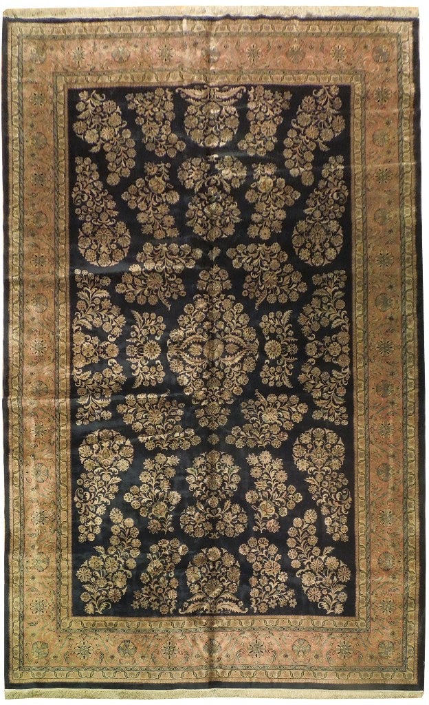 10.2' x 16.3' Large Sarouk Area Rug Indian Handmade Wool Elegance: 10.2' x 16.3' Large Sarouk Area Rug Indian Handmade Wool Elegance Free continental US Shipping Transform your living space with this stunning 10.2 x 16.3 Large Sarouk Rug. Handcrafted with exquisite P