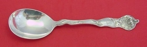 Fiorito Sterling Silver Gumbo Soup Spoon by Shiebler 7 Inch: Fiorito Sterling Silver Gumbo Soup Spoon by Shiebler 7 Inch This exquisite 7" gumbo soup spoon is crafted from high-quality sterling silver and features the beautifully detailed Fiorito pattern by Shi