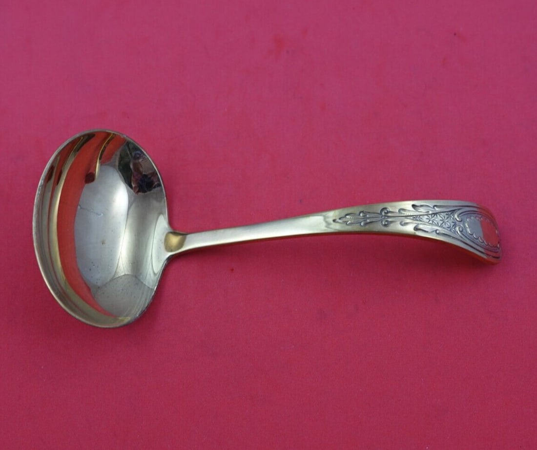 Tuttle Windsor Castle Vermeil Sterling Silver Gravy Ladle 6.25" (1 of 3)