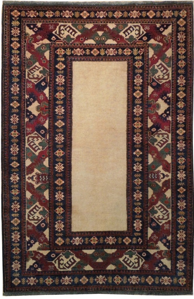 4 x 6 Hand-Knotted Persian Gabbeh Wool Rug: 4 x 6 Hand-Knotted Persian Gabbeh Wool Rug Free continental US Shipping This 4 x 6 hand-knotted Gabbeh rug is crafted from premium quality wool and reflects traditional Persian Gabbeh design. It featu