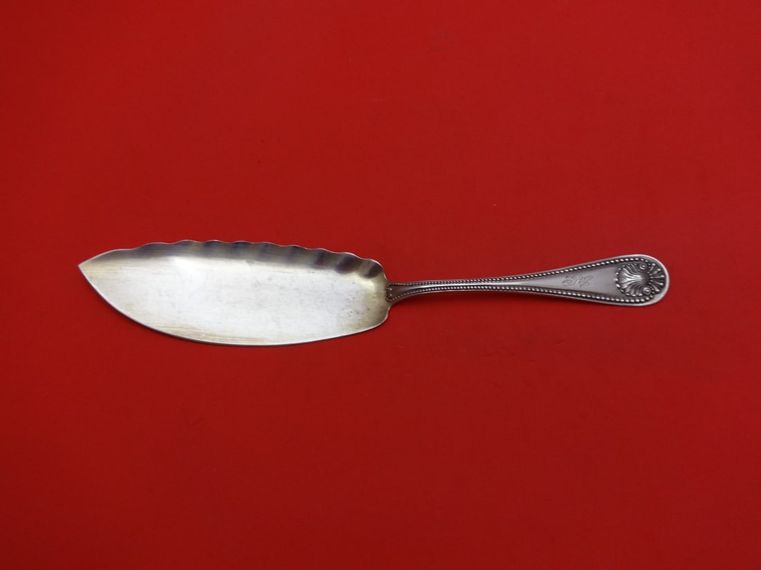 Whiting Sterling Silver Bead Pattern Jelly Knife 8 Inch Monogrammed: Whiting Sterling Silver Bead Pattern Jelly Knife 8 Inch Monogrammed This exquisite jelly knife by Whiting features a classic Bead pattern and is crafted from high-quality sterling silver. Measuring 8 