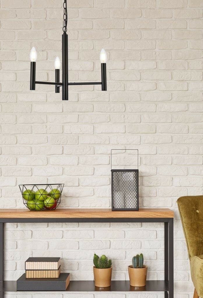 Carmella 3 Light Black Pendant Ceiling Fixture (1 of 8)
