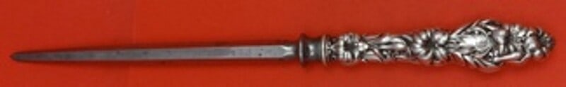 Whiting Lily Sterling Silver Roast Carving Hone 12.5 Inch Heirloom: Whiting Lily Sterling Silver Roast Carving Hone 12.5 Inch Heirloom This exquisite roast carving hone from the renowned Lily pattern by Whiting showcases the elegance of heirloom sterling silver crafts