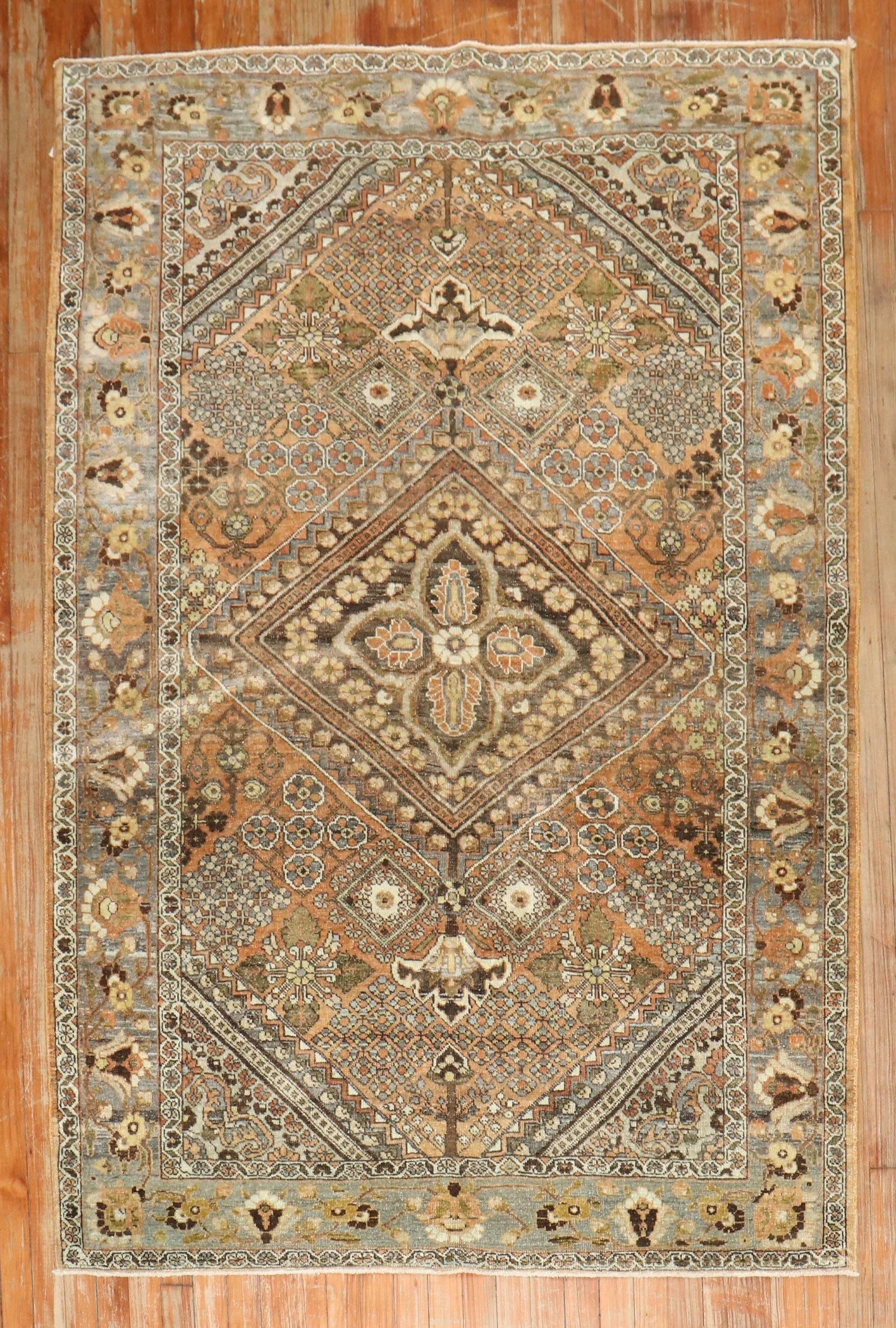 4' 7" x 6' 9" Mid 20th Century Persian Joshegan Rug: 4' 7" x 6' 9" Mid 20th Century Persian Joshegan Rug Mid-20th century Persian Joshegan accent rug in a pre-owned condition. Specifications Origin: Persian Type: Joshegan Category: Accent rug Period: Mi