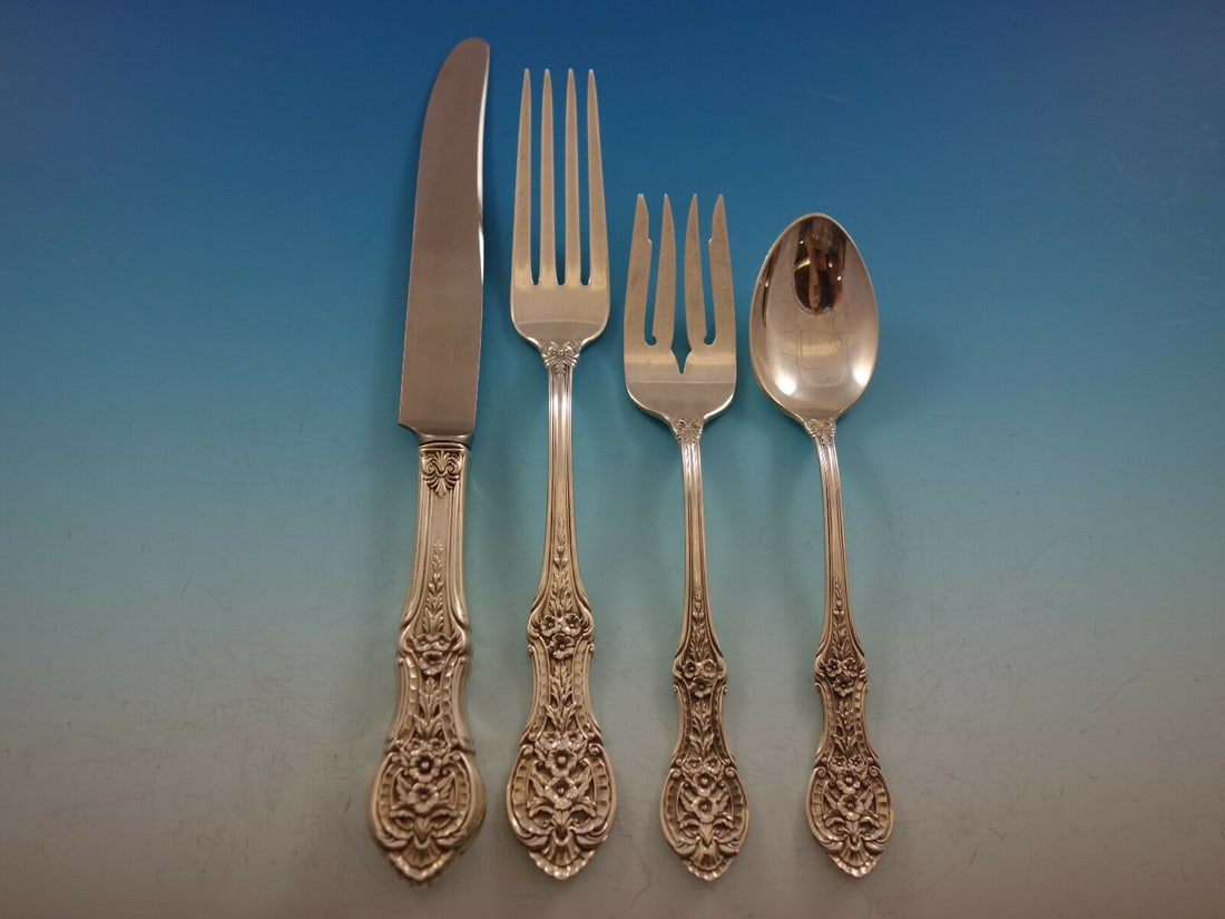 International Springtime Sterling Silver 4 Piece Place Setting: International Springtime Sterling Silver 4 Piece Place Setting This is a regular size 4-piece place setting from the Springtime pattern by International, crafted in sterling silver. The set includes a