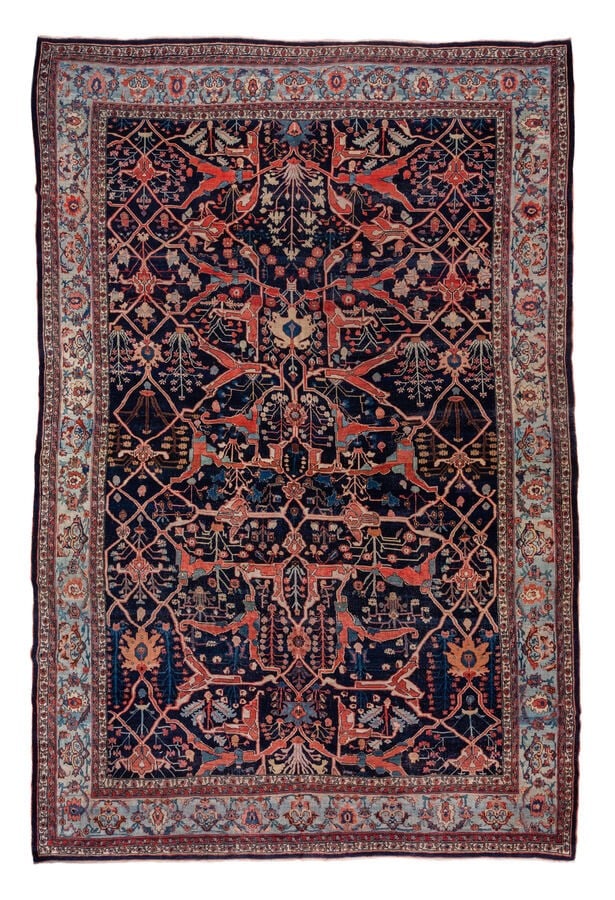 11' 9" x 17' 8" Antique Bidjar Garrus Oversize Carpet: 11' 9" x 17' 8" Antique Bidjar Garrus Oversize Carpet An early 20th century oversize Bidjar Garrus carpet with a dramatic presence. This pre-owned rug is identified as a Bidjar and offered in an overs