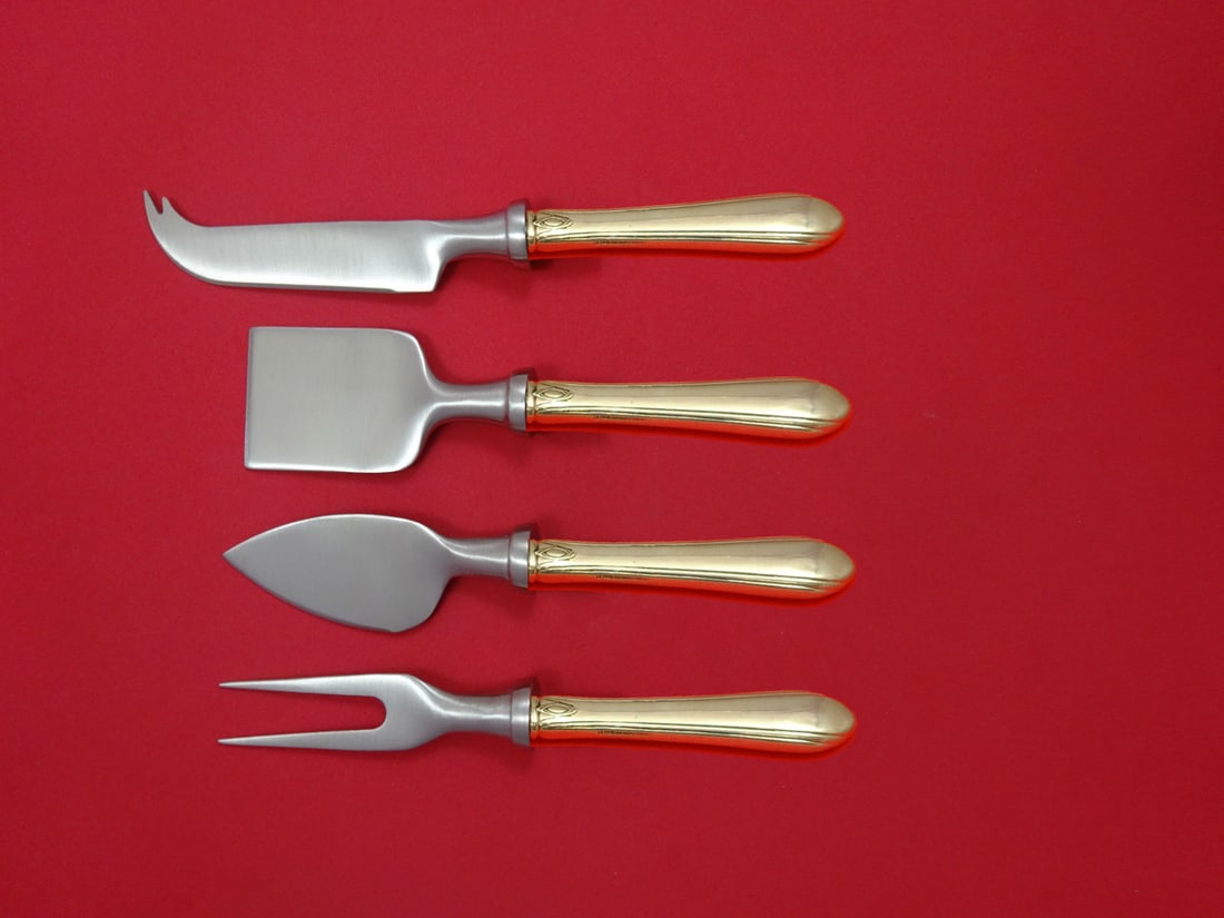 Towle Lady Diana 4-Piece Sterling Silver Cheese Serving Set: Towle Lady Diana 4-Piece Sterling Silver Cheese Serving Set This exquisite Lady Diana Cheese Serving Set by Towle is a beautifully crafted 4-piece hostess set made from sterling silver. It features a 