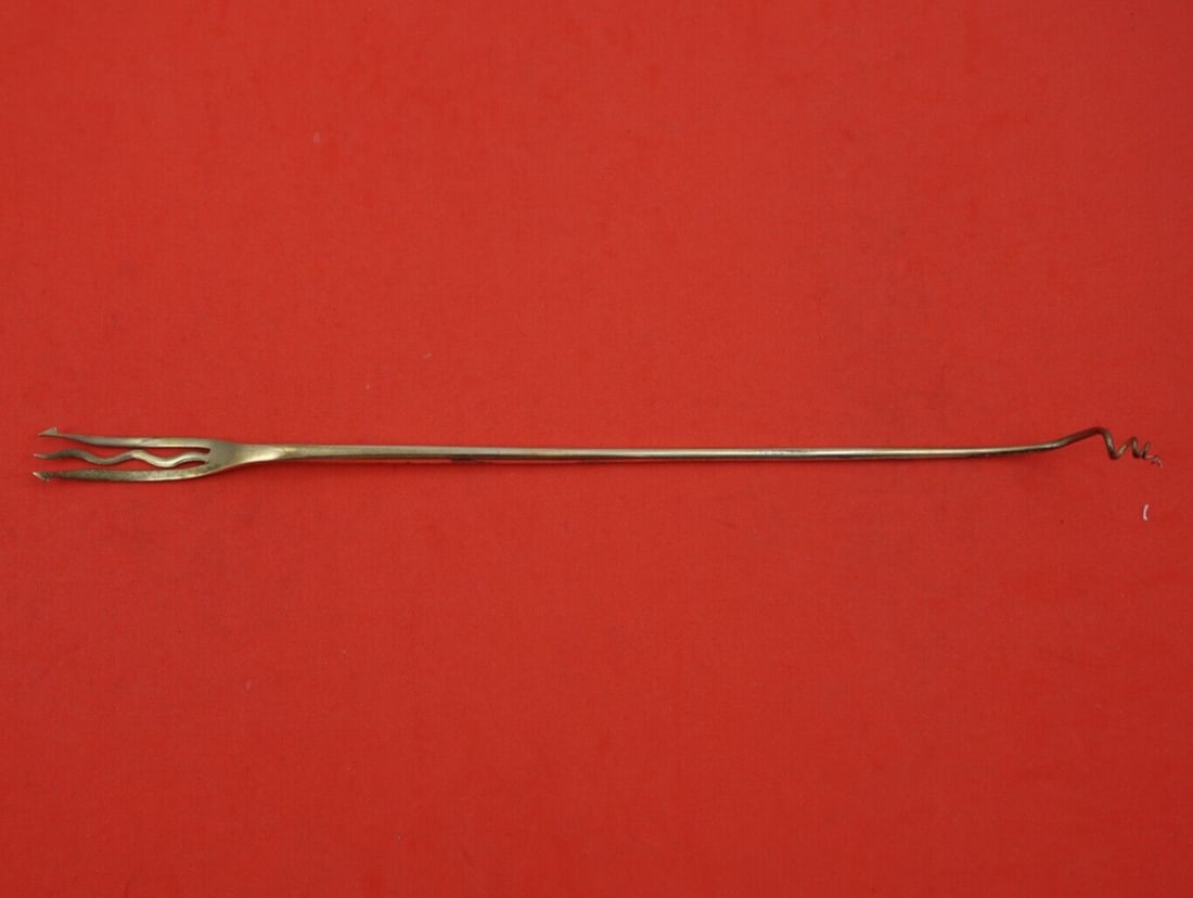 RPW English Estate Sterling Silver Olive Spear Fork 9.5 inch 2006 (1 of 2)