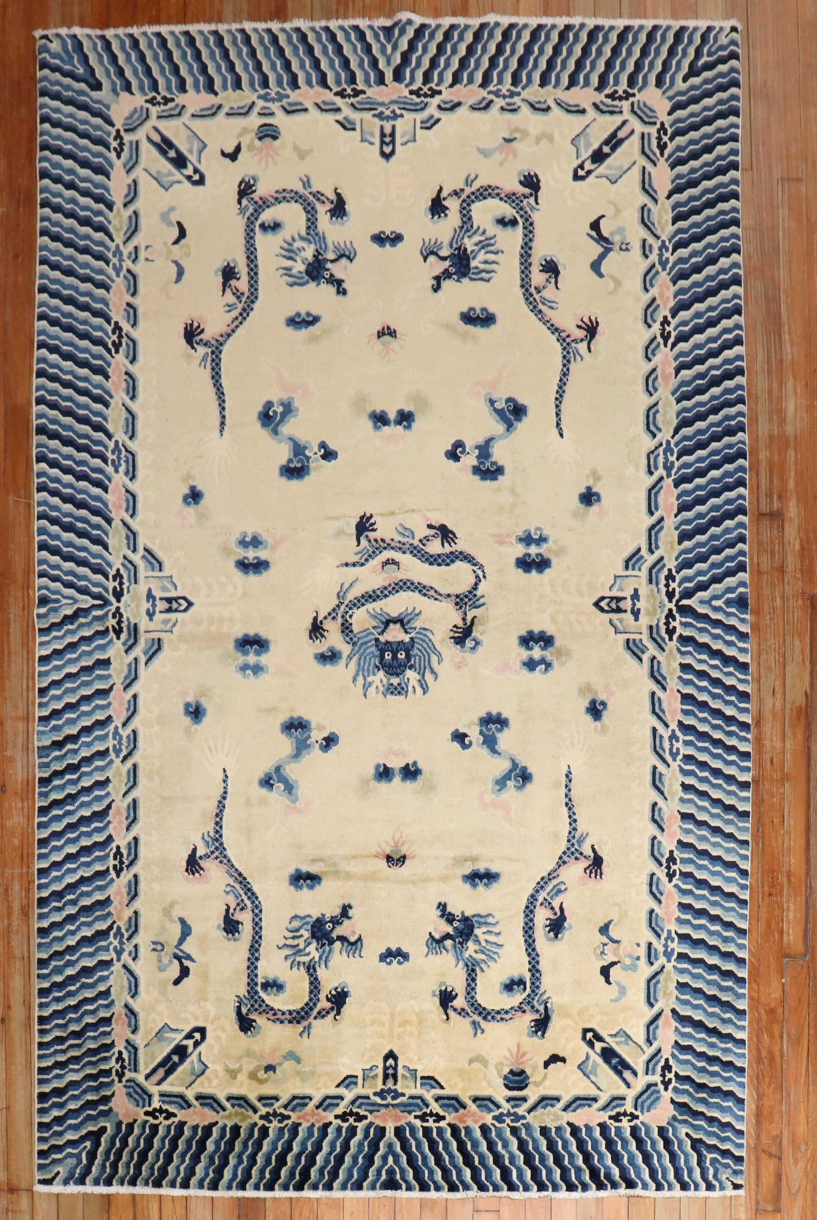 5' 2" x 8' 1" Chinese Pictorial Rug with Dragon Motif (1 of 7)