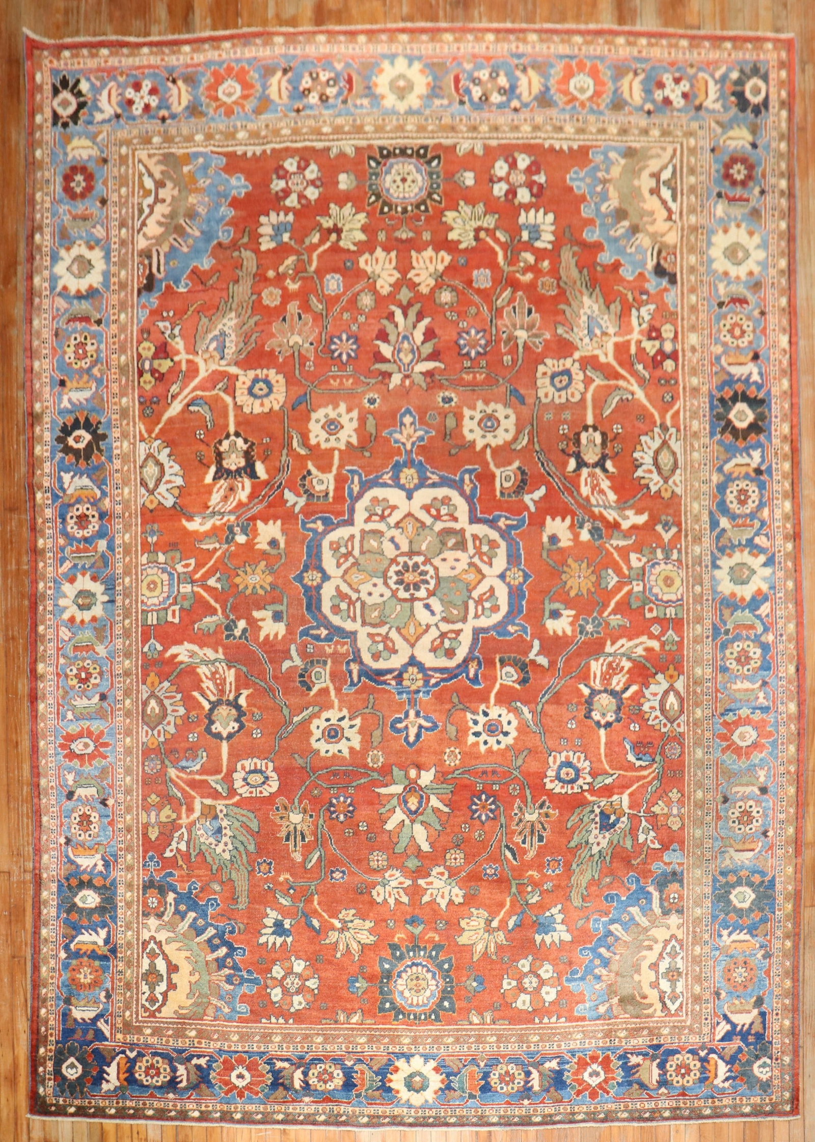 9' 9" x 13' Early 20th Century Persian Sultanabad Mahal Room Rug (1 of 7)