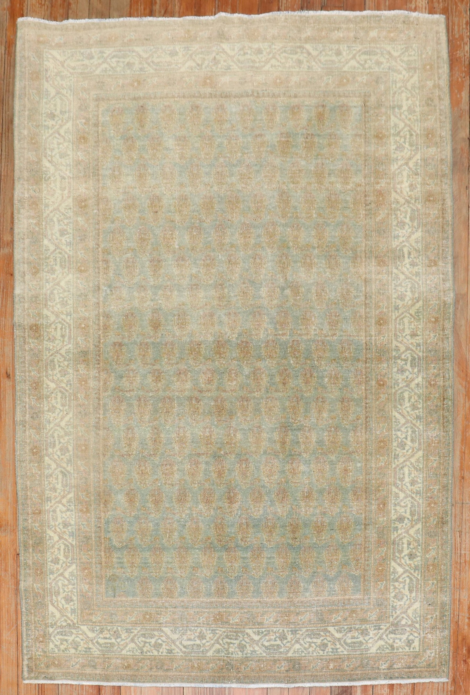 3' 11" x 5' 6" Persian Malayer rug with paisley pattern: 3' 11" x 5' 6" Persian Malayer rug with paisley pattern Early 20th century Persian Malayer rug featuring an all-over paisley pattern. This pre-owned small rug offers a classic design and traditional c