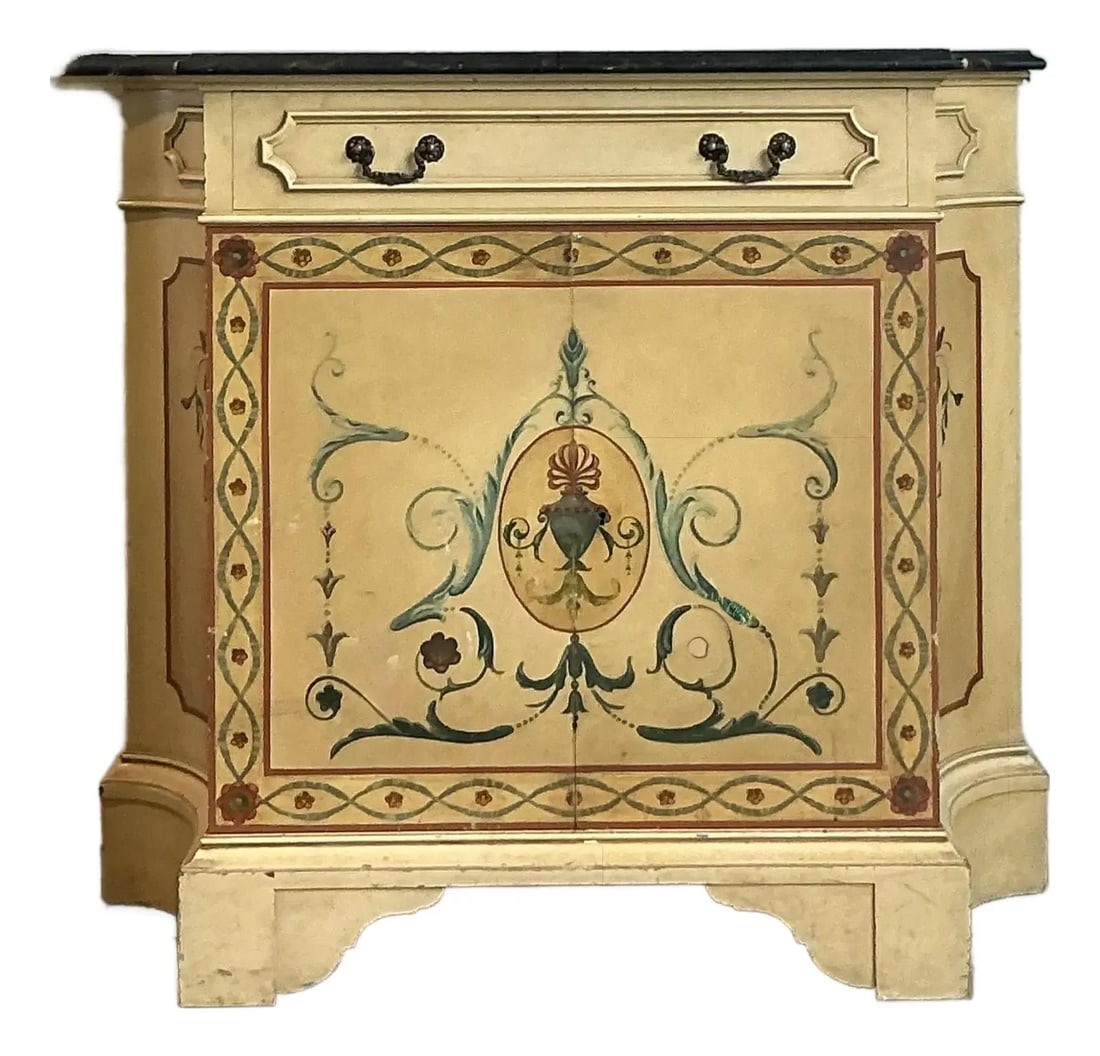 Hand Painted Neoclassical Sideboard with Floral Motifs by Irving and Casson (1 of 10)