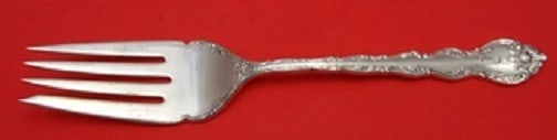 Wallace Feliciana Sterling Silver Serving Fork 8 1/4 in: Wallace Feliciana Sterling Silver Serving Fork 8 1/4 in Sterling silver cold meat fork in the Feliciana pattern by Wallace. This pre-owned serving fork is not monogrammed and is in excellent condition