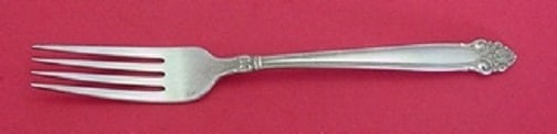 Lunt Canterbury Bell Sterling Silver 7 Inch Fork: Lunt Canterbury Bell Sterling Silver 7 Inch Fork This is a Lunt sterling silver regular fork in the Canterbury Bell pattern. Crafted in the United States after 1940, this fork features a classic desig
