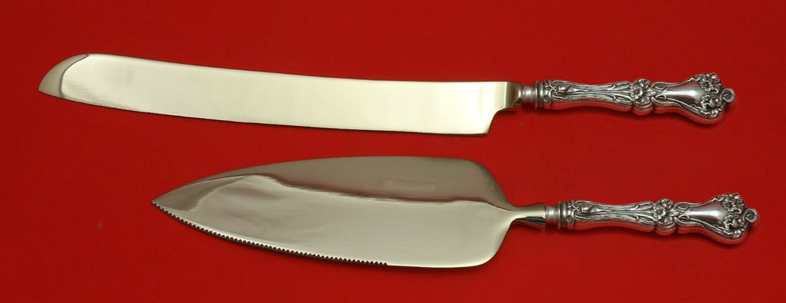 2pc Alvin Majestic Sterling Silver Wedding Cake Knife and Server Set (1 of 1)