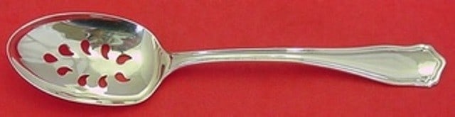 Shreve Winchester Sterling Silver Slotted Serving Spoon 9 Hole 8 1/4 (1 of 1)