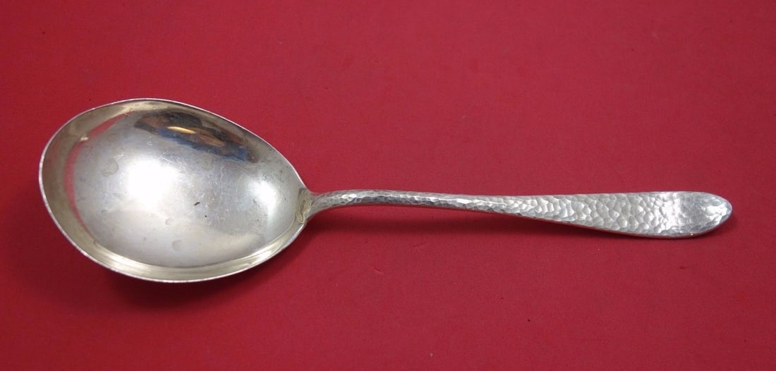 Frank Smith Colonial Sterling Silver Berry Spoon 9 3/8 inches: Frank Smith Colonial Sterling Silver Berry Spoon 9 3/8 inches This exquisite Colonial hand hammered berry spoon by Frank Smith is crafted from sterling silver, showcasing a classic design that combine