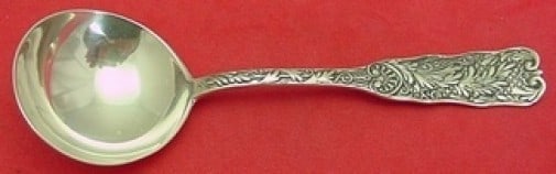Gorham Saint Cloud Sterling Silver Bouillon Soup Spoon 5 1/4": Gorham Saint Cloud Sterling Silver Bouillon Soup Spoon 5 1/4" This exquisite bouillon soup spoon features the Saint Cloud pattern by Gorham, crafted from high-quality sterling silver. Dating back to t