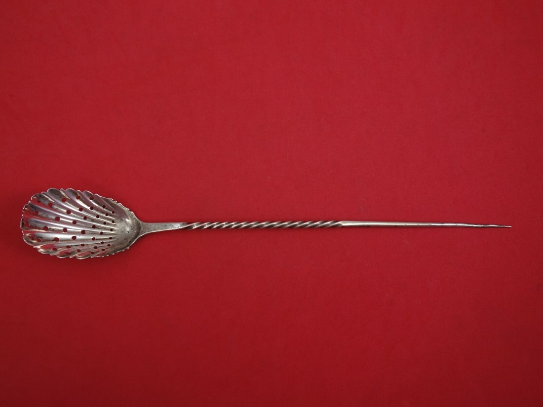 Vanderslice Shreve Twist Sterling Silver 9 Inch Spoon: Vanderslice Shreve Twist Sterling Silver 9 Inch Spoon Discover this elegant Twist Spoon from Vanderslice Shreve, crafted in sterling silver. This vintage piece, dating back to 1850-1899, features a di