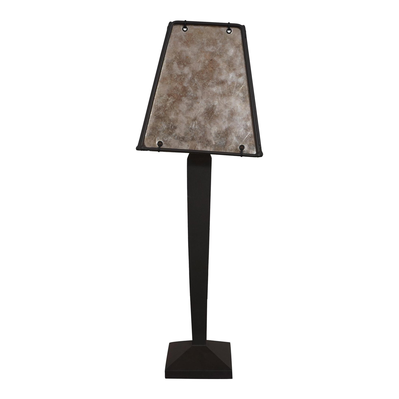 Arts & Crafts Bronze Finish Lamp with Mica Shade 23.5 Inch: Arts & Crafts Bronze Finish Lamp with Mica Shade 23.5 Inch This elegant Arts & Crafts style lamp features a stunning bronze finish and is adorned with beautiful mica panel shades. Crafted with quality