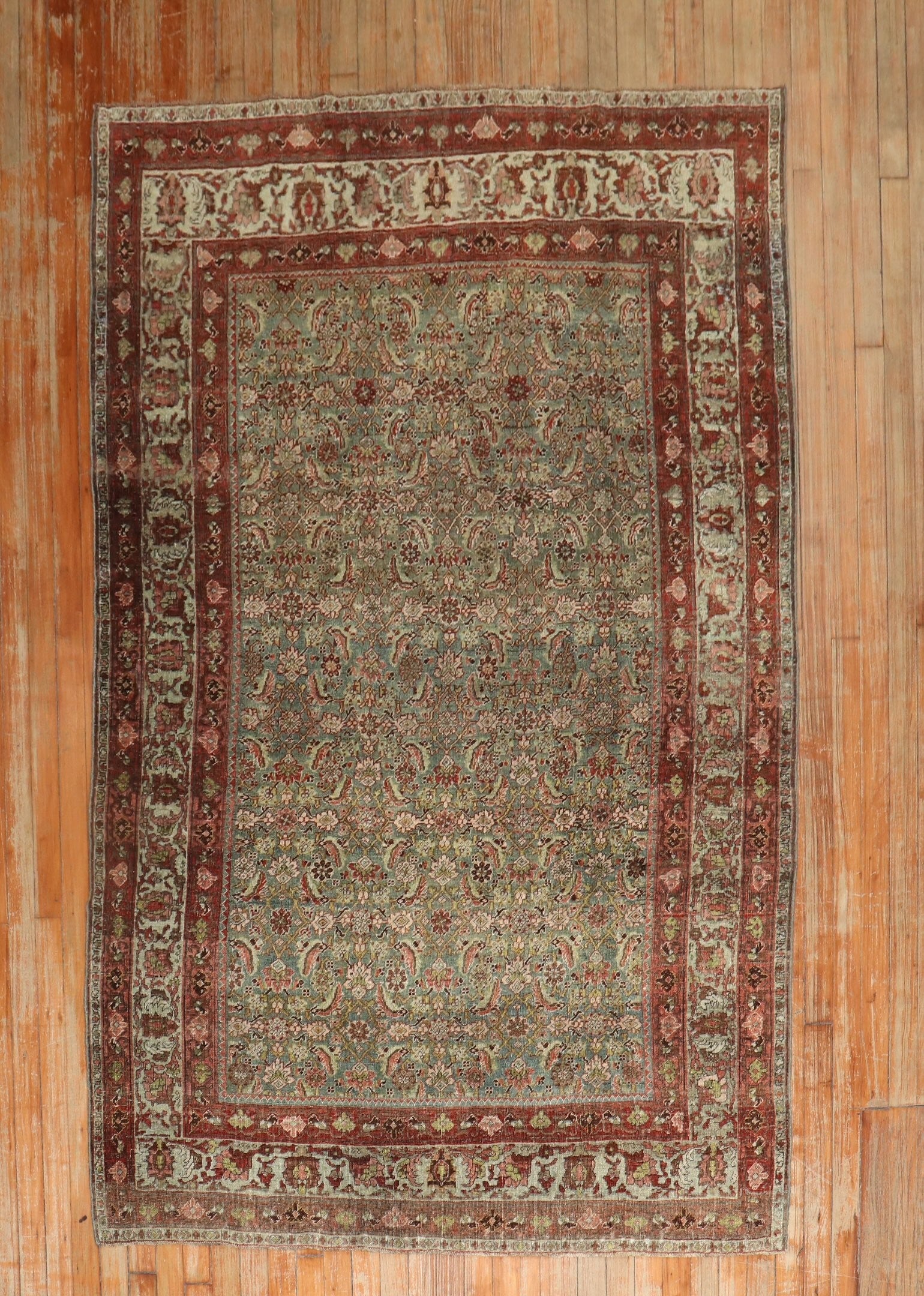 4' 8" x 7' 2" Persian Bidjar Accent Rug 1920s (1 of 7)