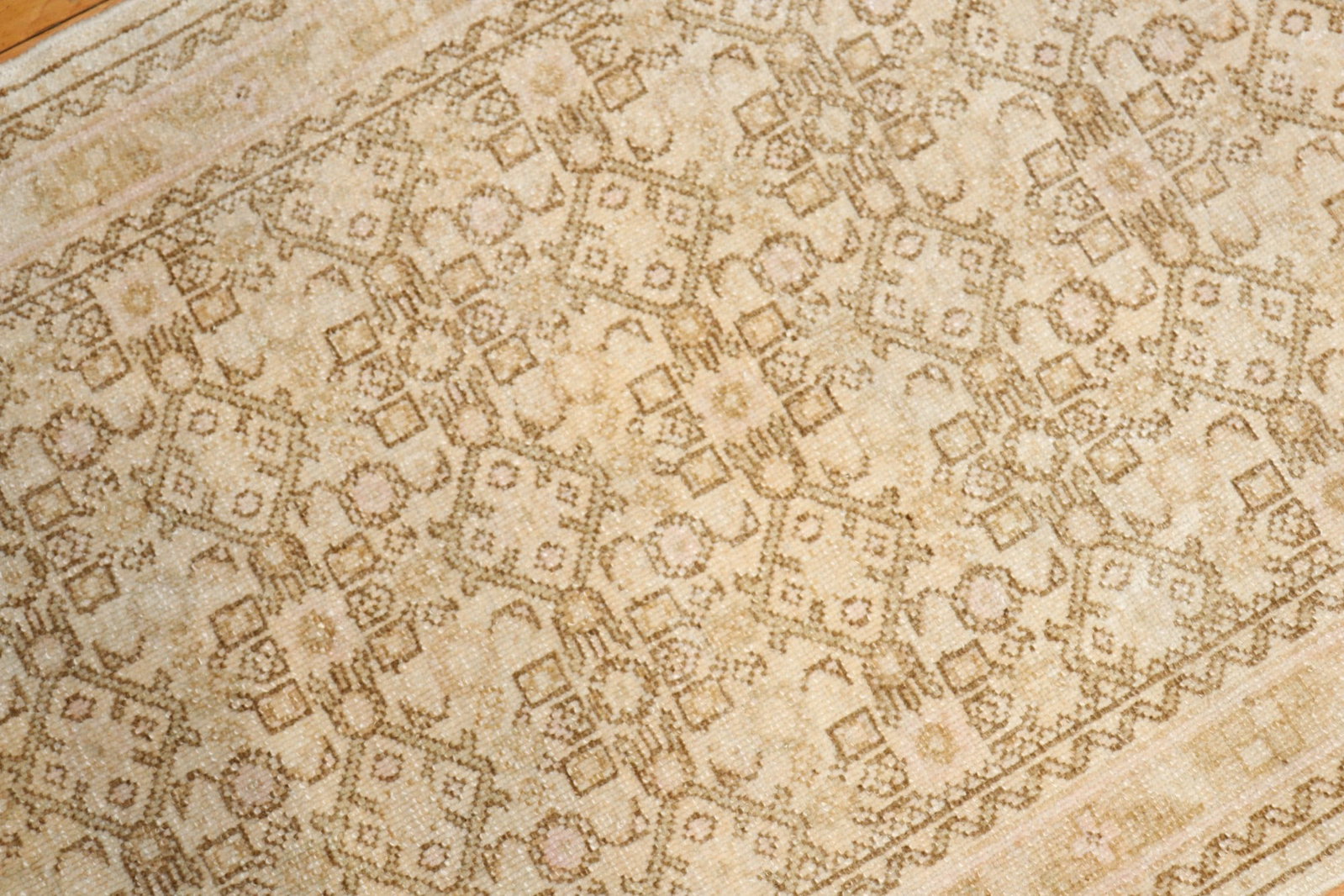 2' 8" x 22' 6" Hamadan Persian Runner Beige Brown: 2' 8" x 22' 6" Hamadan Persian Runner Beige Brown Vintage Persian Hamadan runner in beige and brown with a narrow, long profile and mid-20th century character. This pre-owned runner features a classic