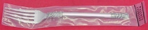 Wallace Aegean Weave Plain sterling silver fork 7 7/8 in sleeve: Wallace Aegean Weave Plain sterling silver fork 7 7/8 in sleeve Sterling silver regular fork in the Aegean Weave Plain pattern by Wallace. It is a post-1940 piece made in the United States, not monogr