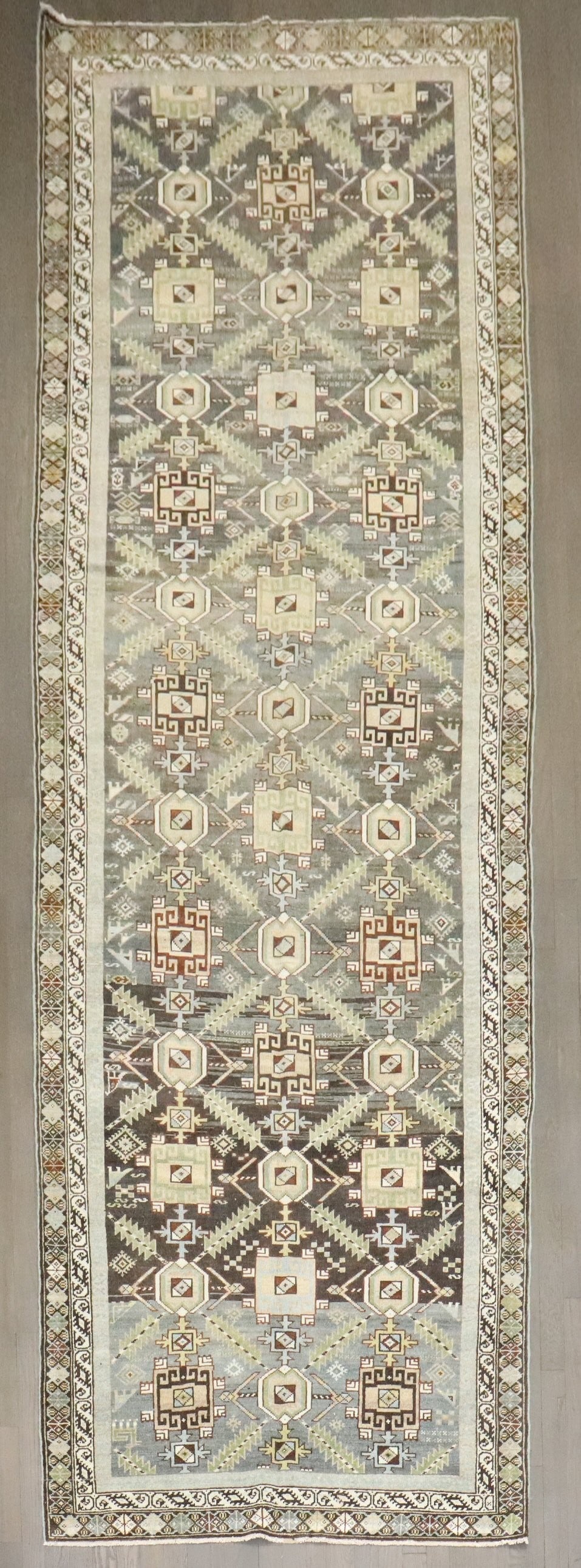 4' x 12' 3" Persian Malayer Gallery Runner: 4' x 12' 3" Persian Malayer Gallery Runner Early 20th century Persian Malayer runner in a wide format. This pre-owned piece is categorized as a gallery runner. Specifications Type: Malayer Origin: Per