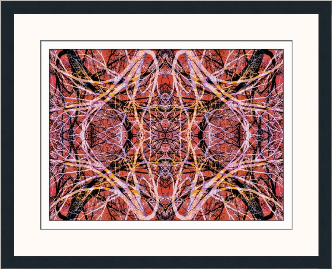 Brent Wickes We're All Connected Limited Edition Giclee Print Signed Custom Framed: Brent Wickes We're All Connected Limited Edition Giclee Print Signed Custom Framed This striking giclee print titled "We're All Connected" by Brent Wickes captures the essence of abstract surrealism. 