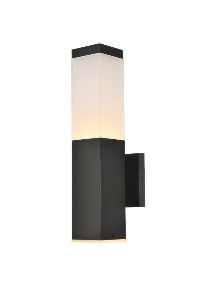 Living District Raine 16 in Black LED Outdoor Wall Sconce (1 of 7)