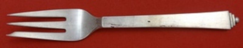 Georg Jensen Pyramid Sterling Silver 3-Tine Pastry Fork GI/GJ Mark 5 7/8": Georg Jensen Pyramid Sterling Silver 3-Tine Pastry Fork GI/GJ Mark 5 7/8" This exquisite large pastry fork is from the renowned Pyramid pattern by Georg Jensen, crafted from high-quality sterling silv