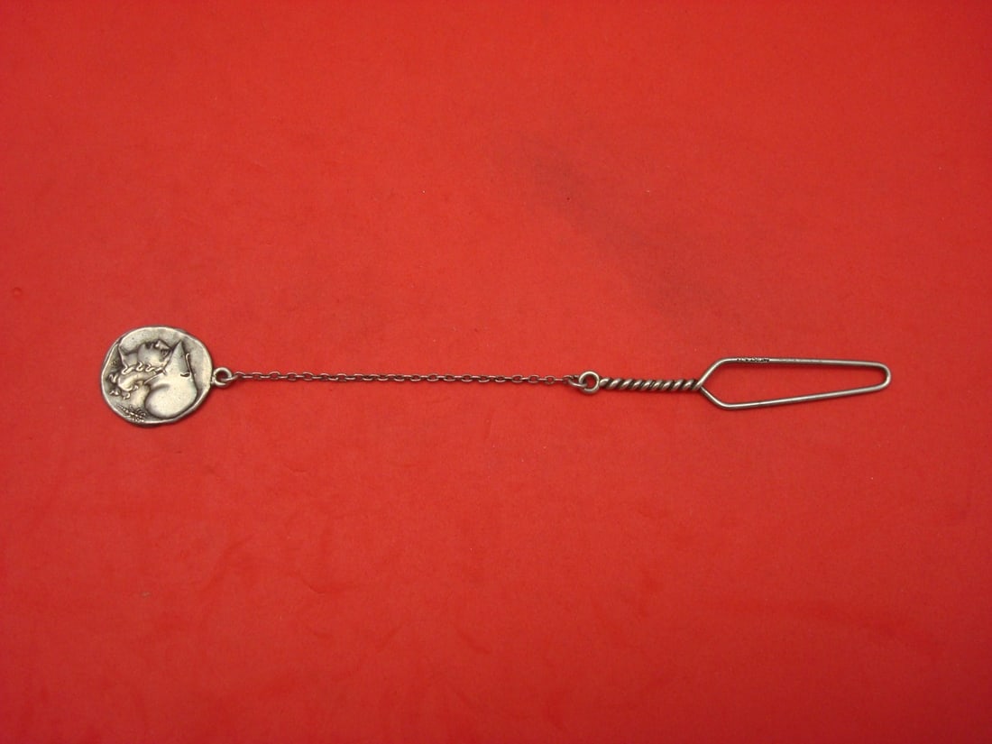 Antique Sterling Silver Shirt Buttoner Medallion Pat. Oct. 8 '78 (1 of 1)