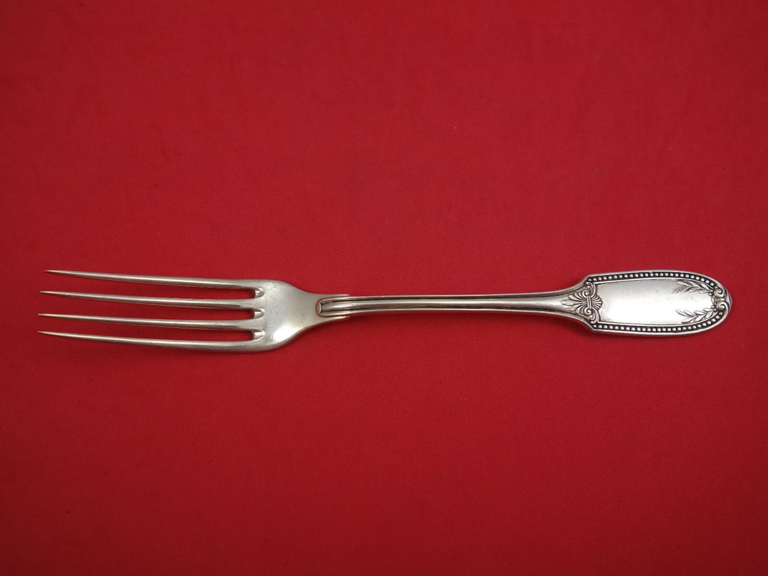 Tetard Freres La Rochelle Sterling Silver Dinner Knife 8 1/8 Inches: Tetard Freres La Rochelle Sterling Silver Dinner Knife 8 1/8 Inches This exquisite dinner knife is part of the La Rochelle pattern by Tetard Freres, crafted from high-quality sterling silver. The knif