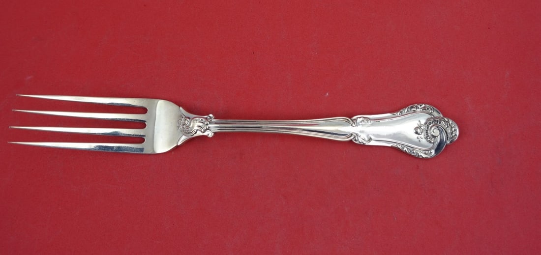 Miracoli Italian 800 Silver Extra Large Dinner Fork 8 1/2: Miracoli Italian 800 Silver Extra Large Dinner Fork 8 1/2 This Italian .800 silver dinner fork is crafted in the extra large size and measures 8 1/2 inches in length. Made by Miracoli, it features a c