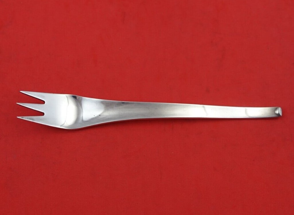 Hans Hansen Linje Danish Sterling Silver Salad Fork 6.75 Modern Flatware (1 of 3)