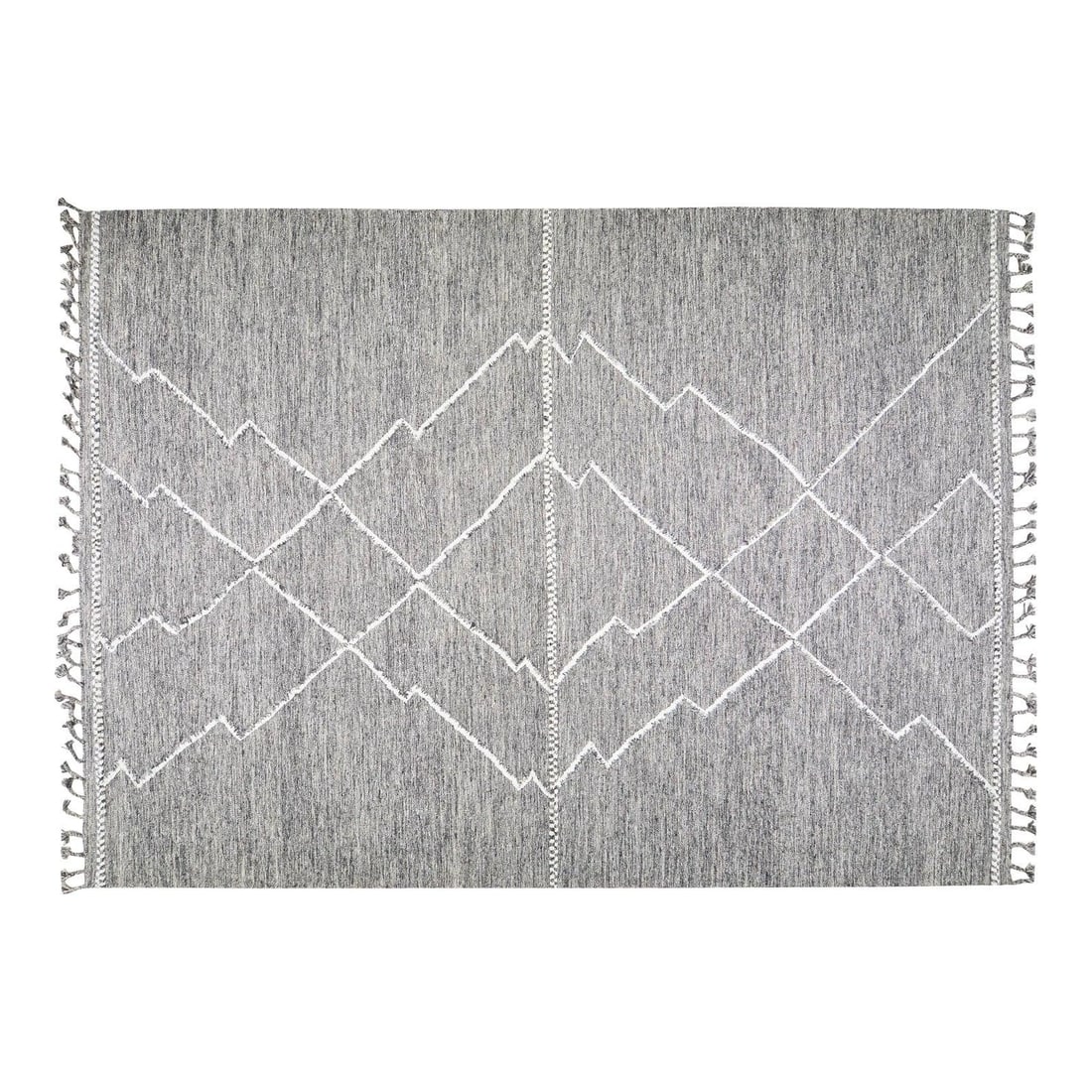 10'1 x 14'2 Wool Beni Ourain Moroccan Hand Knotted Area Rug Soft Texture: 10'1 x 14'2 Wool Beni Ourain Moroccan Hand Knotted Area Rug Soft Texture This Moroccan Beni Ourain rug from the 1990s features a hand-knotted construction with natural gray colors, a contemporary desi