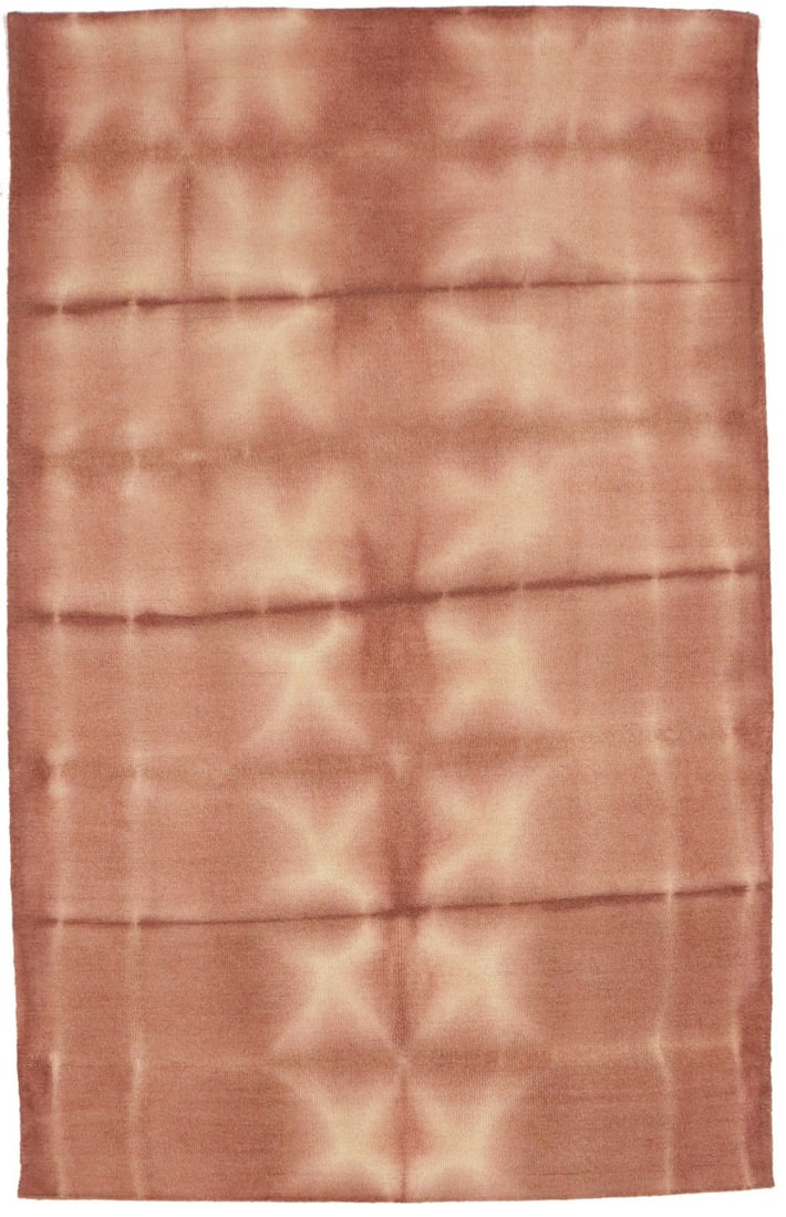 5x8 Hand-Tufted Wool Area Rug in Rust Modern Abstract Pattern: 5x8 Hand-Tufted Wool Area Rug in Rust Modern Abstract Pattern This modern area rug features a vibrant rust tie-dye abstract design, hand-tufted from wool for a soft and durable finish. Its geometric p