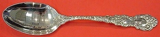 Gorham Imperial Chrysanthemum Sterling Silver Serving Spoon 8 3/8": Gorham Imperial Chrysanthemum Sterling Silver Serving Spoon 8 3/8" Sterling silver serving spoon in the Imperial Chrysanthemum pattern by Gorham. It is not monogrammed and is in excellent pre-owned co