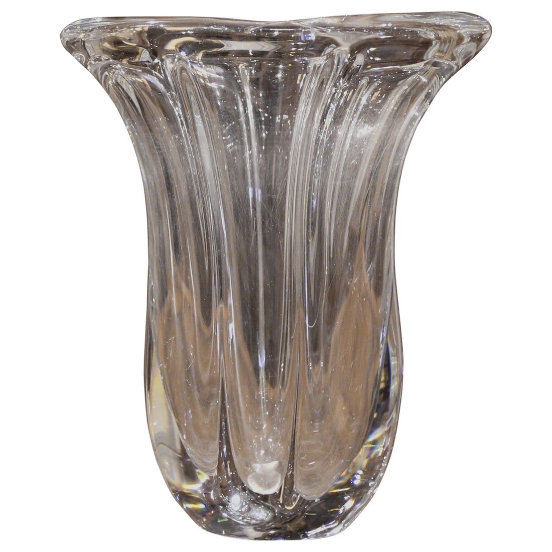 French Art Deco Blown Glass Vase Mid Century 12 in Tall (1 of 6)
