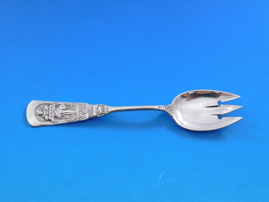Gorham Fontainebleau Sterling Silver Ice Cream Fork 5" Multi-Motif (1 of 5)