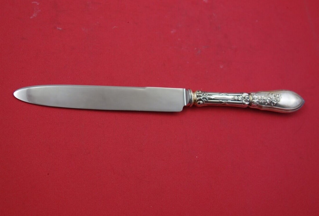 Henin & Cie Grand Cru Sterling Silver Handle Dinner Knife 10 1/8 Inch: Henin & Cie Grand Cru Sterling Silver Handle Dinner Knife 10 1/8 Inch This is a 10 1/8 inch dinner knife from the Grand Cru pattern by Henin & Cie, featuring a sterling silver hollow handle and a stai