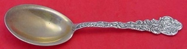 Gorham Versailles Sterling Silver Preserve Spoon Gold Washed Oval Bowl 7 1/4 (1 of 2)