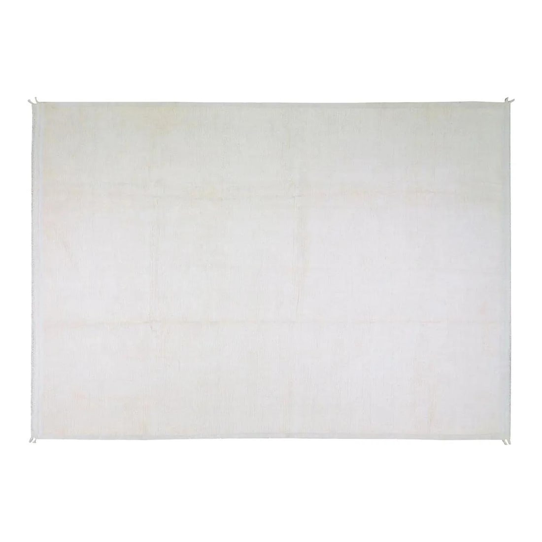 10'X14'2" Wool Area Rug Modern Beni Ourain Moroccan Design: 10'X14'2" Wool Area Rug Modern Beni Ourain Moroccan Design This modern Moroccan Beni Ourain rug is hand knotted from wool and features a soft texture. The rug comes in a white color and offers a conte