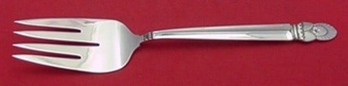 Sterling Silver Serving Fork Princess Ingrid Pattern 9 Inch: Sterling Silver Serving Fork Princess Ingrid Pattern 9 Inch This serving fork is crafted from sterling silver in the Princess Ingrid pattern by Frank Whiting. Measuring 9 inches in length, the cold me
